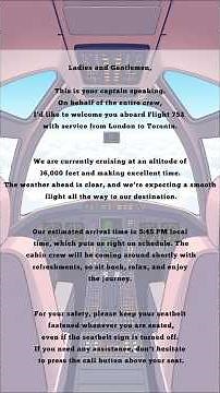 🛫 Pilot Announcement Script | Practice Speaking English Confidently 🎙️