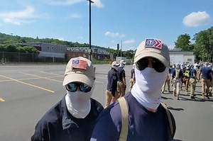 White supremacist group Patriot Front march through Boston, assault black man