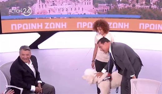 Με σκύλο θεραπευτή on air ο Άδωνις Γεωργιάδης: «Μα είναι καταπληκτικός»