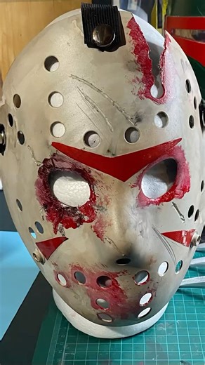 Custom Jason Voorhees Hockey Mask. ​⁠repaint Inspired by Chris Stanley aka Cosplay Chris. ❤️🎃
