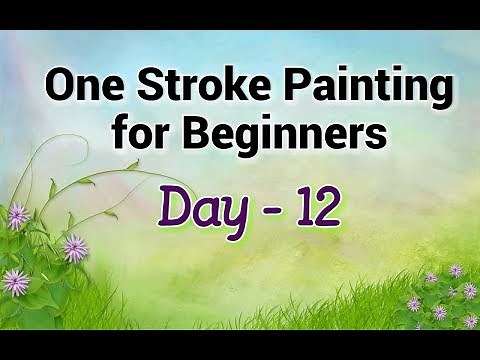 One Stroke Painting for Beginners - Day 12 | A Flower Technique