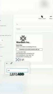 Instructions for Dev an Email Signature for Consultants