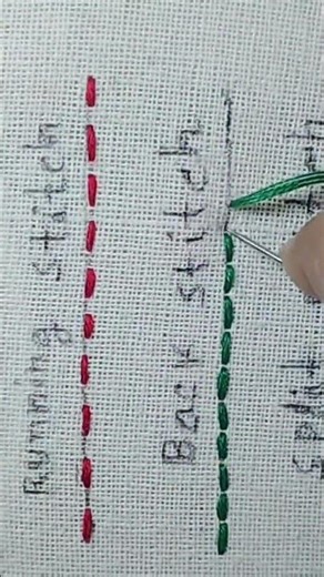 Running Stitch , Back Stitch And Split Stitch ! How to Make A Running , Back And Split Stitch?