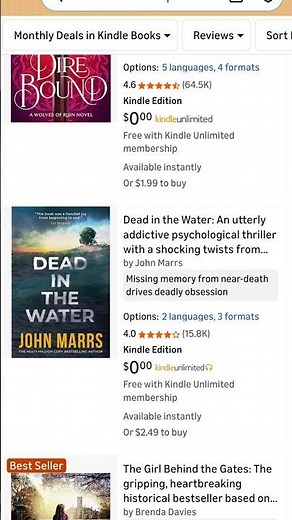 Kindle Monthly Deals Save up to 80% off on this month's selection of top-rated Kindle books.