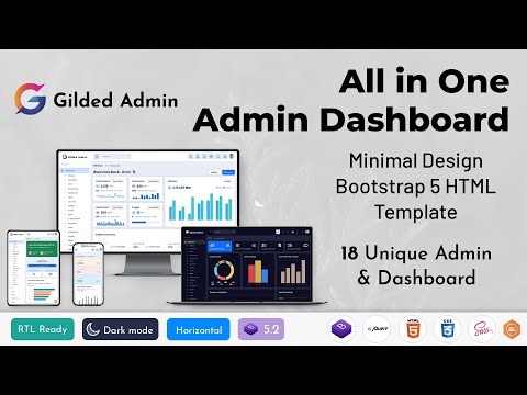 Bootstrap Admin Template with 18 Unique Dashboard Layouts for Web Applications