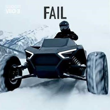 Snowmobile Black on White