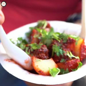 51K views · 1.8K reactions | In Surat, Aslam Bhai's Chinese Bataka is a tangy, spicy and rich semi dry potato curry that tastes awesome along with finger chips. It is made with a special masala called chow chow masala. | Delhi Food Walks | Facebook