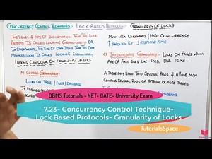 7.23- Lock Based Protocols- Granularity of Locks | Concurrency Control Techniques | DBMS Free Course