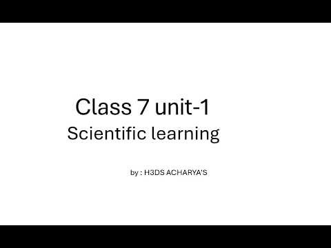 class 7 scientific learning unit 1 exercise