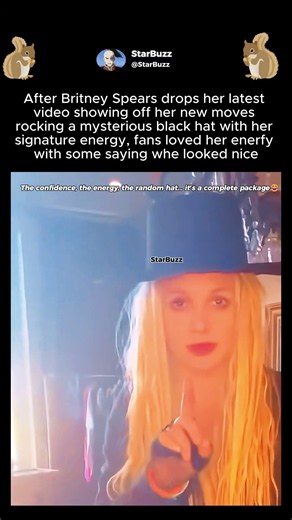 Britney Spears rocks her signature energy and a mysterious black hat in new video! 🤠💃 #britneyspears