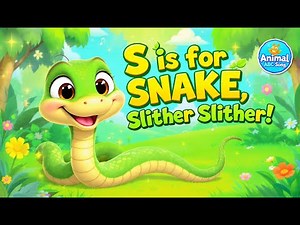 🎵 S is for Snake, Slither Slither! 🐍 | Fun Alphabet Song for Kids | Animal ABC Learning