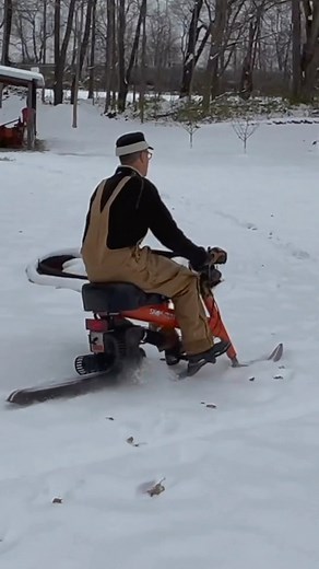 Bring a Trailer on Instagram: "When your boss asks you to do anything this week. This 1979 Chrysler Sno-Runner is a single-passenger snow bike powered by a 134cc two-stroke single driving a rear track through a centrifugal clutch. It closes Wednesday on BaT! #snorunner #bike #snowbike #winterfun #winter"
