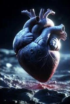 Moon Heart – Ultra-Realistic Beating Heart in Space | Cinematic AI Animation #ai #aivideo #heart