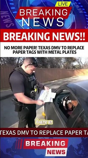 No more paper!Texas DMV to replace paper tags with metal plates.#news