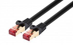 BIGtec LAN Kabel 1m Ethernet Kabel Netzwerkkabel Patchkabel vergoldete RJ45 Stecker doppelt geschirmt schwarz Gigabit für Netzwerk Switch Router DSL PC Computer Laptop Gaming