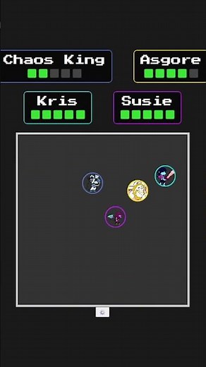 Asgore Vs Chaos king Vs Kris Vs Susie #undertale #deltarune #fight #ball