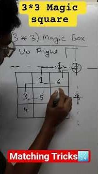3x3 Magic Square Solving Trick || #MagicBox#MagicSquare #3x3MagicBox