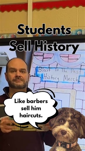 Each unit students pick a concept and creates merch out of it. Backed with textual support students combine the history with the modern world. Follow for more. #socialstudiesteacher #historyteacher #interactivenotebooks #teachersoftiktok #classroominspo