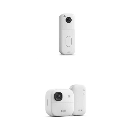 Blink Wireless Video Doorbell and 2K  Outdoor Battery Camera Combo, White - The Home Depot