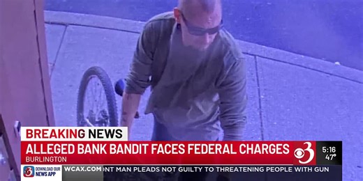 Alleged bank robber faces federal charges