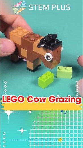 Lego Easy Build: Create a Cow Grazing Scene in Minutes 🐄🌱 #legoideas #shorts