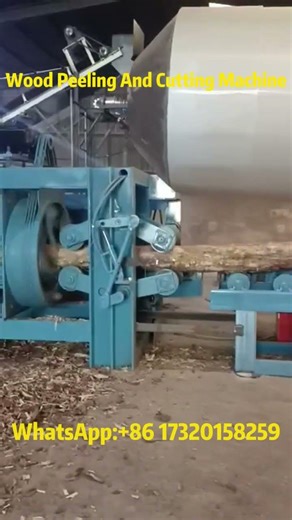 Wood Log Debarking and Cutting Machine | Fast & Efficient Wood Processing 🌲⚙️#woodpeelingmachine