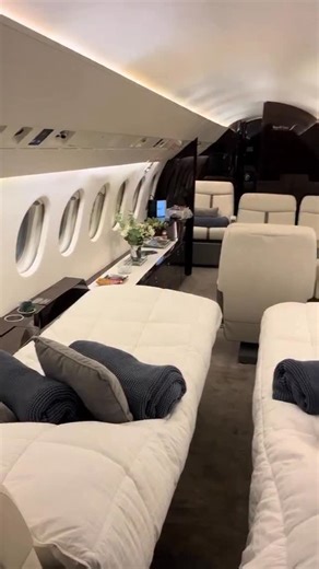 Private Jet Charter | Jetvice on Instagram: "✈️ Falcon 900: Night Flights in Total Comfort 🌙 Step inside the Falcon 900, where the cabin transforms into a cozy sanctuary for long overnight flights. With its three spacious zones, fully reclining seats, and optional bed setup, it’s designed for true rest above the clouds. 🔹 Range: up to 4,500 nautical miles, connecting cities like London – Dubai or New York – Paris nonstop. 🔹 Cabin: quiet and refined, perfect for working by day and sleeping by