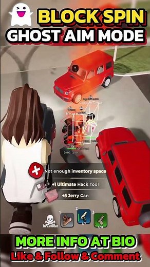 GHOST AIM MODE | Roblox Map Block Spin Script Showcase (PVP Update) #blockspin #roblox