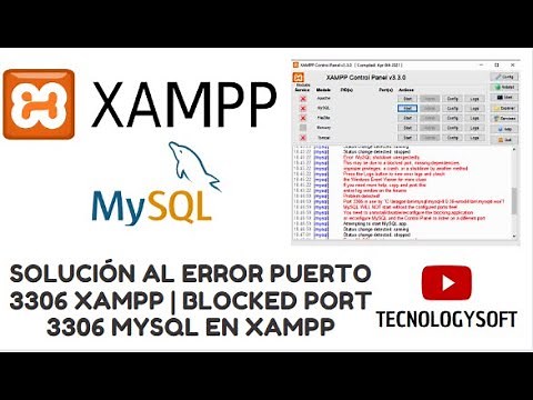 SOLUCIÓN AL ERROR PUERTO 3306 XAMPP