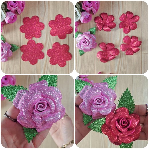 2.8K views · 24 reactions | Eva foam paper rose tutorial 覆 | Yeliz Craft & Hobby Time | Facebook