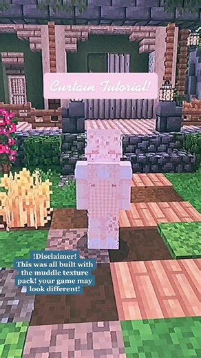 Reply to @gemsfilms Curtain Tutorial! og idea: @zaypixelyt (aesthetic cottage build!) #minecraft #builds #smallcreator #fyp #bedrock #cottage #fypシ