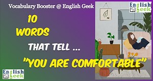 10 Words that tell: "You are Comfortable!" Vocabulary Booster: Other Words for "Comfortable" 🔰🔰🔰🔰🔰🔰🔰🔰🔰🔰🔰🔰🔰🔰🔰🔰🔰🔰🔰🔰 🔰🔰🔰🔰🔰🔰🔰🔰🔰🔰🔰🔰🔰🔰🔰🔰🔰🔰🔰🔰 #English #learnenglish #vocabulary #englishlearning #englishvocabulary #exam #viralpost #synonyms #new #comfortable #easy #relax #art #EFL #TESOL #learning #IELTS #TOEFL #GMAT #ContemporaryArt #ieltsvocabulary #greprep #SATvocab #viralvideo #visualvocabulary #englishgeek #wordoftheday #englishteacher #trending #word 🔰🔰🔰�