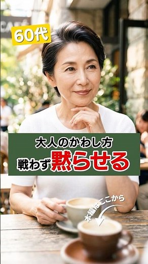 60代大人のかわし方｜戦わない対応 #60代 #60代の生き方 #60代からの生き方 #60代女性 #60代からの人生 #シニアライフ #シニア