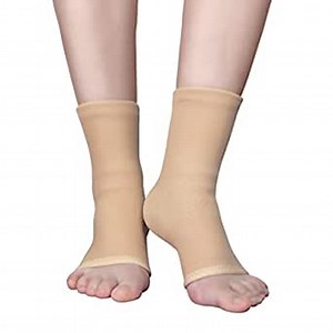 Ankle Brace Compression Sleeve for Women & Men (Pair), Plantar Fasciitis Socks for Injury Recovery, Heel Spurs, Foot Pain, Ankle Swelling, Achilles Tendonitis, Toeless Foot Socks - Everyday Use