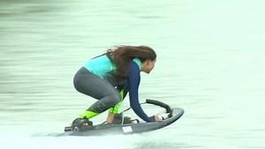 Take a wake or jet board and add an engine. What do you have? Welcome to jet surfing, a new extreme sport that only recently arrived in the UK. Our very own Mike Bushell has been to find out what it’s all about. | BBC Breakfast