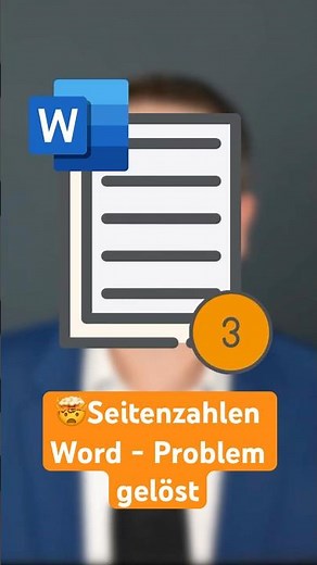 📄 Word-Trick: Seitenzahlen ab Seite 3!