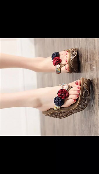 Comfortable High Heel Wedge Sandals for Women