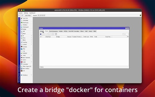 在MikroTik routerOS配置运行docker容器