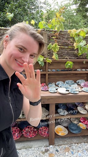 A few highlights of running my small pottery business in 2023 — what a year ❤️ still need to work out some of the details but so glad we all helped me grow so much in the past year ❤️ #smallbusiness #handmadeceramics #madewithlove #potterylove #potteryart #ceramics #servingdish #snackbowl #swirlbowl #glazeeffects | Anna Loves Pottery