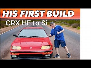 My son Builds his FIRST CAR CRX HF - Part 1