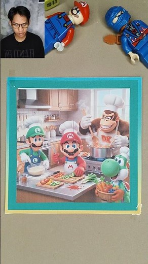 Mario, Luigi, Donkey Kong, and Yoshi! Let’s cook together in the kitchen! #mario #luigi #donkeykong
