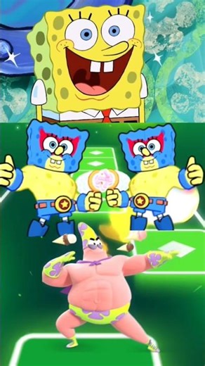 SpongeBob & Patrick Tiles Hop Remix – Viral Bounce Dance Edit! 💚🔥 #tileshop