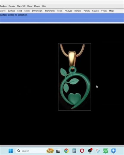 Antique Pendant || #jewelry #cadtutorial #antique #viral #matrixgold #rhinogold