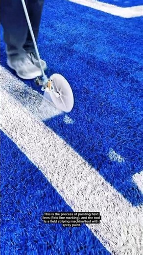Precision Sports Field Line Painting on Artificial Turf | Professional Line Marking Process