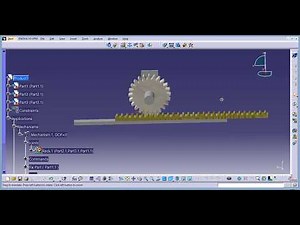 catia v5 assembly and simulation ##52: (rack and pinion)