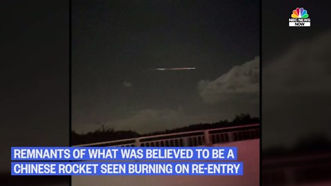 Caught on camera: Space junk burns up re-entering the Earth's atmosphere