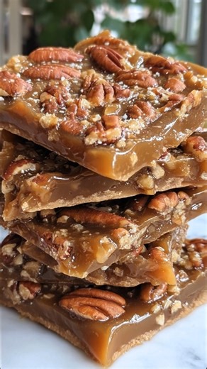 Easy Pecan Pie Bark - Don't Lose This 😋 Ingredients: 1 sleeve graham crackers (about 12–14 crackers) 1 cup chopped pecans 1 cup brown sugar ¾ cup unsalted butter (1½ sticks) 1 tsp vanilla extract Recipe in First Coʍmеոτ 💬👇 | My Heavenly Recipes
