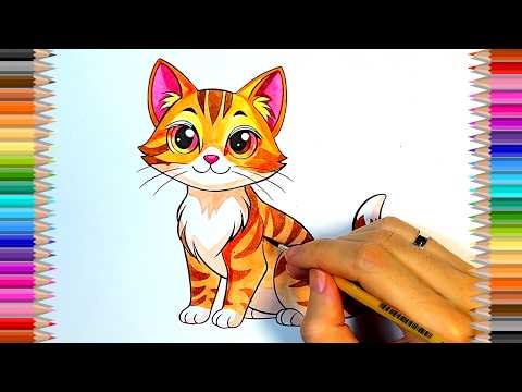 😻 The CUTEST Cat Coloring Ever! Kids Will LOVE It!