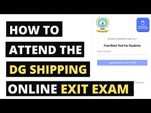 DG Shipping Online EXIT EXAM full Tutorial 2020 | Easy Guide to give DGS Exit Exams