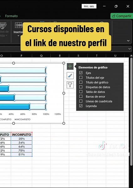 Gráfico de Barras en Excel en Menos de 40 Segundos